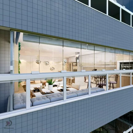 Imagem Apartamento na Planta para Venda em Praia Grande, Aviacao, 3 dormitórios, 3 suítes, 4 banheiros, 2 vagas