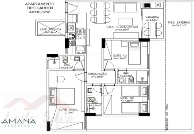 Imagem Apartamento 3 dormitórios para Venda em Teresina, Fatima, 3 dormitórios, 3 suítes, 3 banheiros, 2 vagas