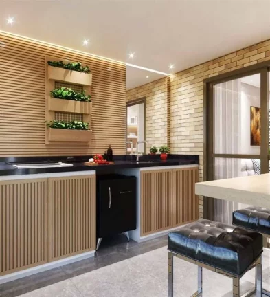 Imagem Apartamento com 2 dormitórios à venda, 69 m² por R$ 550.000 - Boqueirão - Praia Grande/SP
