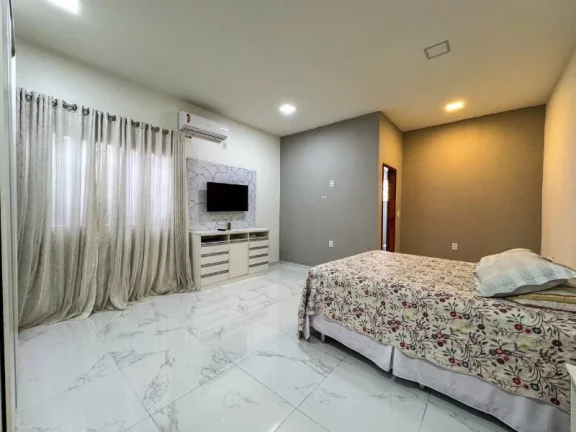 Imagem Casa em Alto Padrão, no condomínio Reserva do Parque , com 3 suítes, semi-mobiliada, climatizada e piscina , aceita financiamento bancário