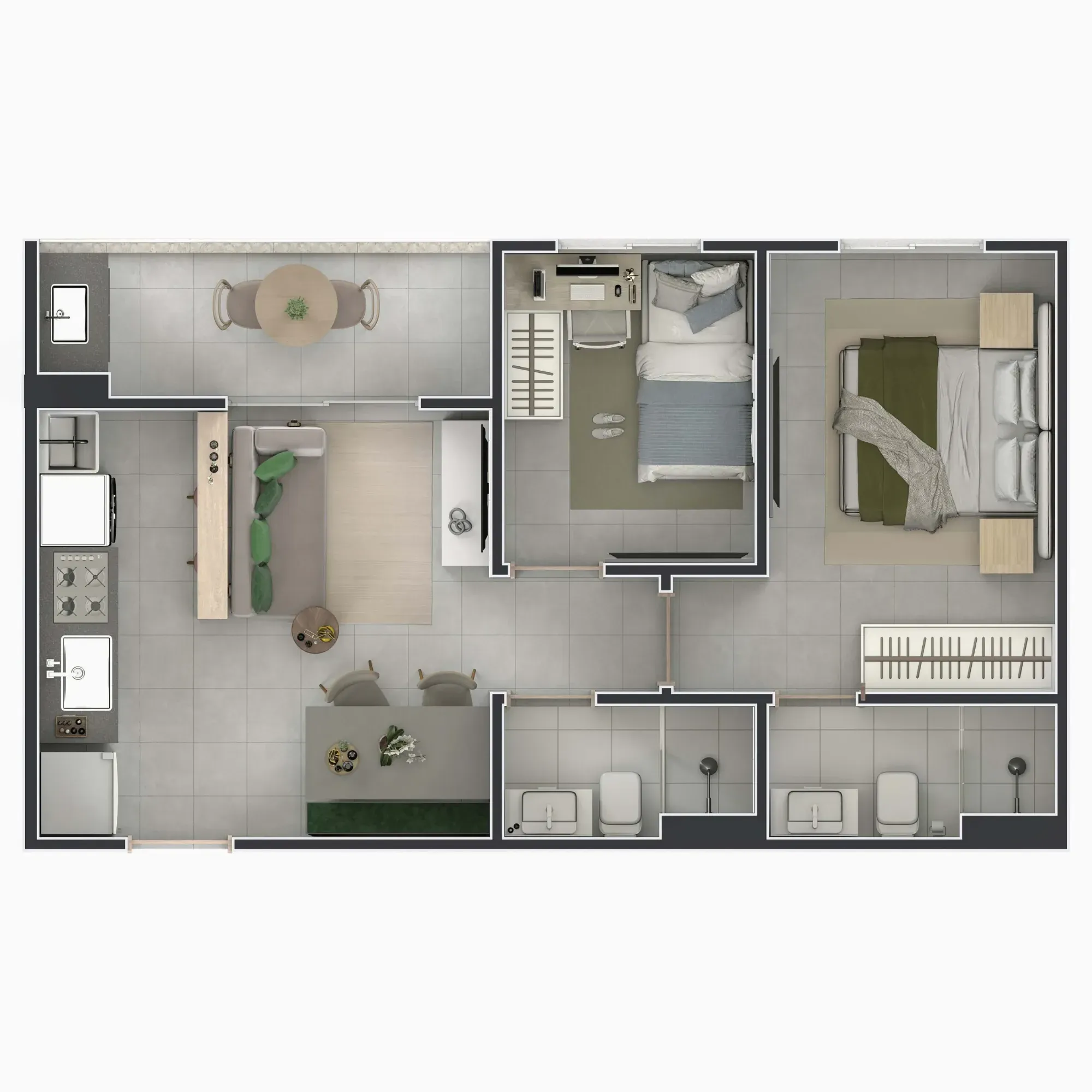 Imagem Apartamento com 2 Quartos à Venda, 50 m² em Antares - Maceió