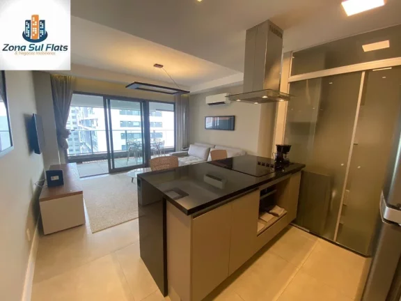 Imagem Apartamento Para Venda No Brooklin Com 1 Suíte e 1 Vaga - Mobiliado