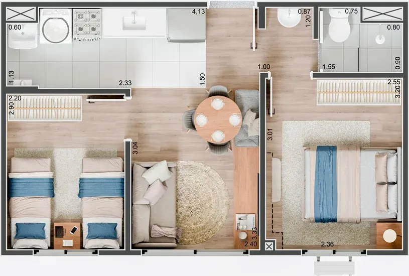 Imagem Vá pra casa andando da estação barra funda ao seu novo lar. 2 Dorms e lazer completo. Preço e di...