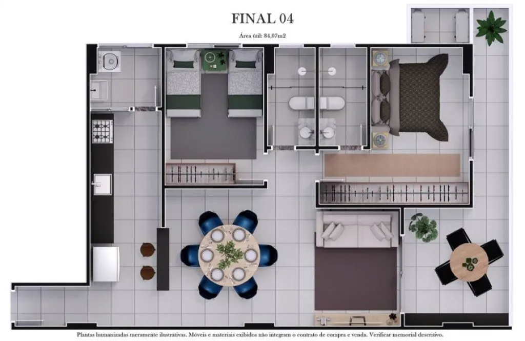 Imagem APARTAMENTO COM 80,71 m² - AVIAÇÃO - PRAIA GRANDE SP