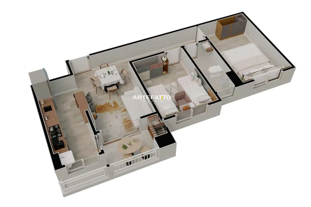 Imagem Apartamento à venda em Mogi das Cruzes, Braz Cubas, com 2 quartos, 52m2