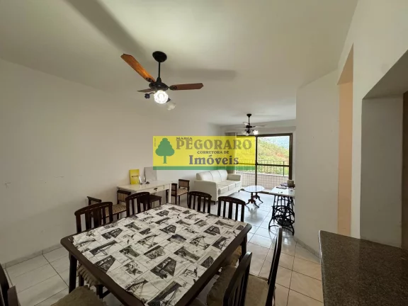 Imagem Apartamento de 2 quartos na Prainha, Caraguatatuba-SP 1 suíte, 2 salas, 2 banheiros, 1 vaga de garagem e vista para o mar