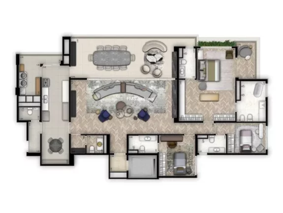 Imagem Apartamento com 244m² em Moema encontre o maior estoque Cyrela na Zona Sul! Explore em www.fmsimoveis.com.br
