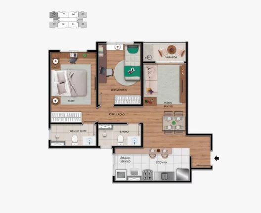 Imagem APARTAMENTO RESIDENCIAL em Hortolândia - SP, Centro