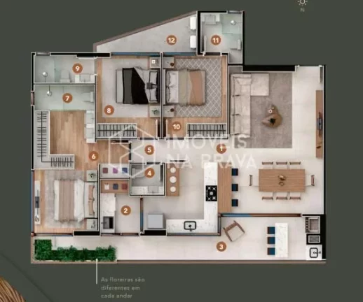 Imagem MOTIRÓ - APARTAMENTO COM 3 SUÍTES, 2 VAGAS, BAIRRO FAZENDA EM ITAJAÍ - SC