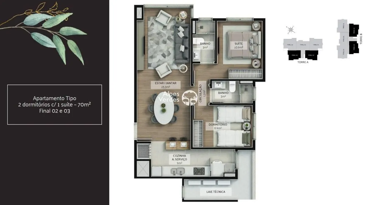 Imagem Vende-se apto prox ao centro de Gramado- 2 quartos- Valor R$ 1.400.000,00