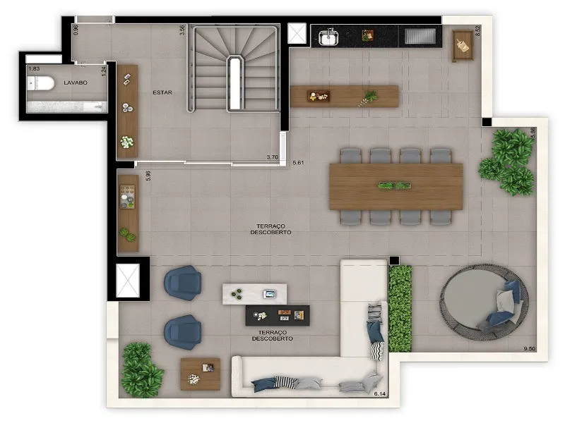 Imagem Apartamento de Luxo com 3 Suítes na Vila Gilda, Santo André - Condomínio The Address - 108m², 4 Banheiros, 2 Vagas