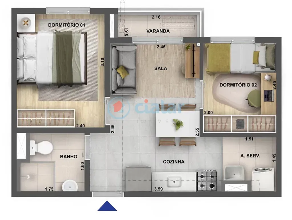 Imagem Apartamento à venda 2 Quartos 37.76M² Ramos Rio de Janeiro - RJ | Nova Leopoldina Ramos - Fase 1