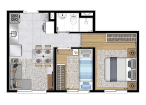 Imagem PLANO ... PORTAL PACAEMBU - VL MATARAZZO - Aptos de 34m² a 42m², em excelente localização em Pompéia!
