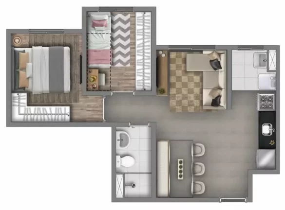 Imagem VIVAZ CANTAREIRA - Apartamentos de 2 dormitórios, com fácil acesso à CPTM Jaraguá!