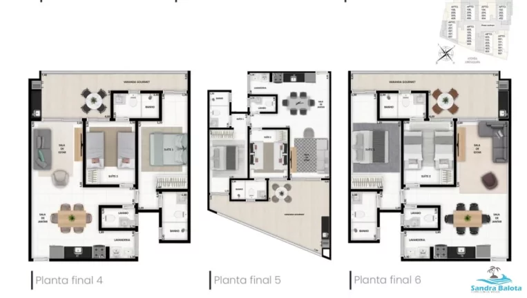 Imagem Apartamento Praia Grande/ 2 dormitórios sendo 1 suíte mais lavabo