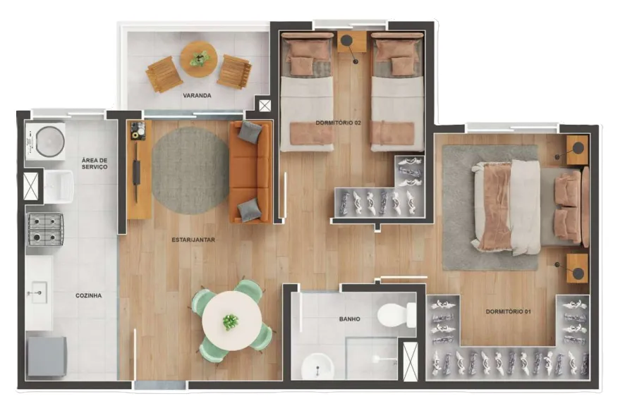 Imagem Apartamento à venda no bairro Residencial Porto Seguro - Goiânia/GO