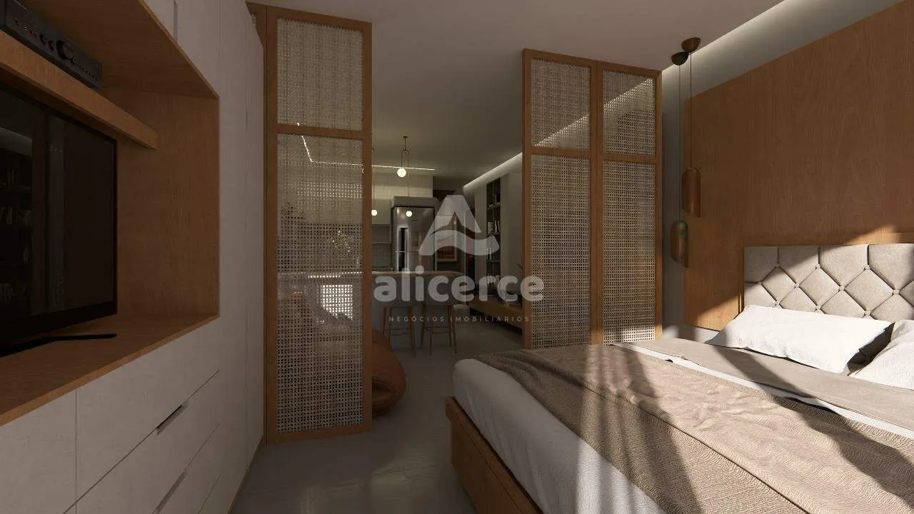 Imagem Apartamento 1 dormitório em construção, Canasvieiras (Florianópolis) com 1 vaga moto, entrada parcelada e financiamento