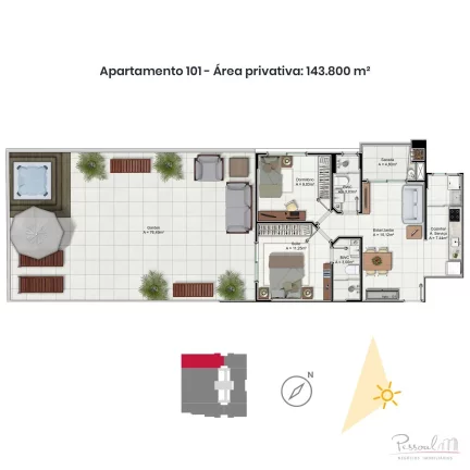 Imagem Apartamento de 2 dormitórios sendo 1 suíte, oferecemos o lugar ideal para a família que procura q...