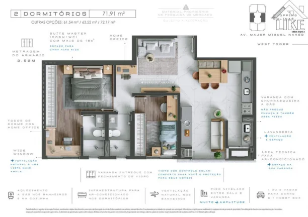Imagem Apartamento 03 Quartos ao lado do Shopping Colinas