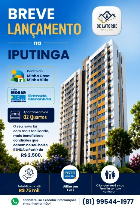 Foto do imóvel Breve Lançamento na Iputinga - Minha Casa Minha Vida
