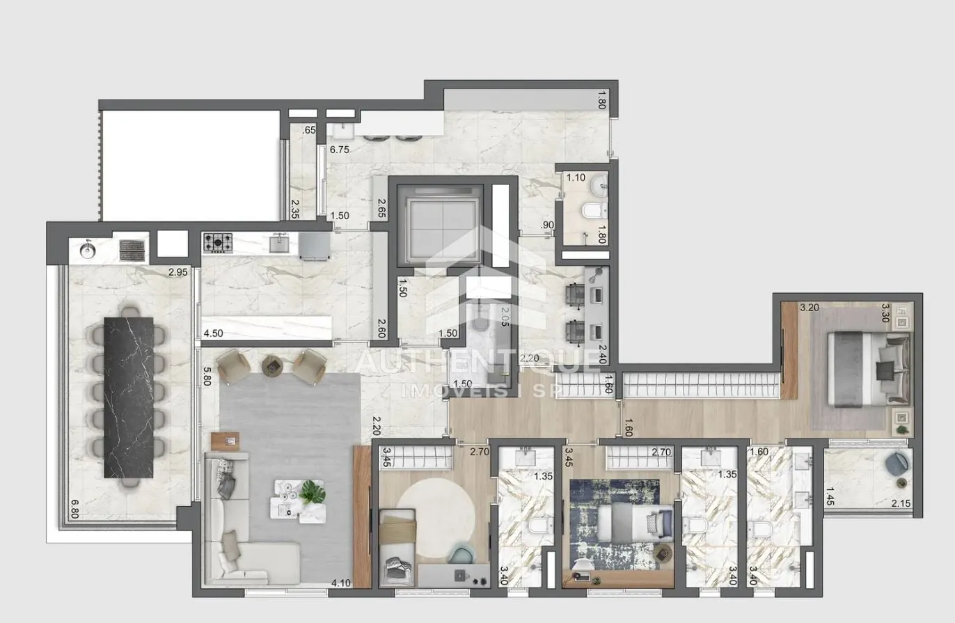 Imagem LIS MOEMA ILE SAINT-LOUIS - Apartamento à venda no bairro Moema - São Paulo/SP, Zona Sul