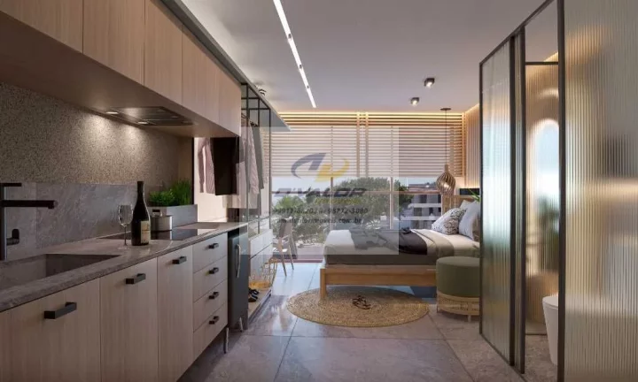 Imagem Vendo Flats, Pé na Areia, de 24 m² a 51 m², no Jardim Oceania