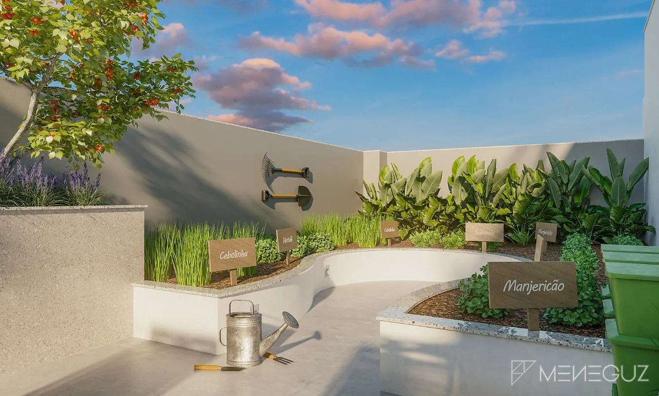 Imagem Um projeto de alto padrão, inovador, com soluções arquitetônicas sustentáveis e muita área verde.