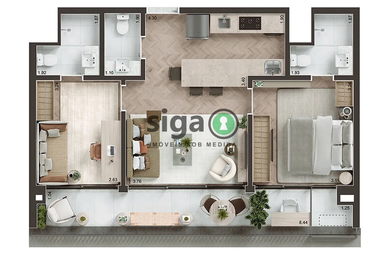 Imagem Apartamento em Perdizes de 69m² com 2 suítes, conforto, lazer e localização privilegiada