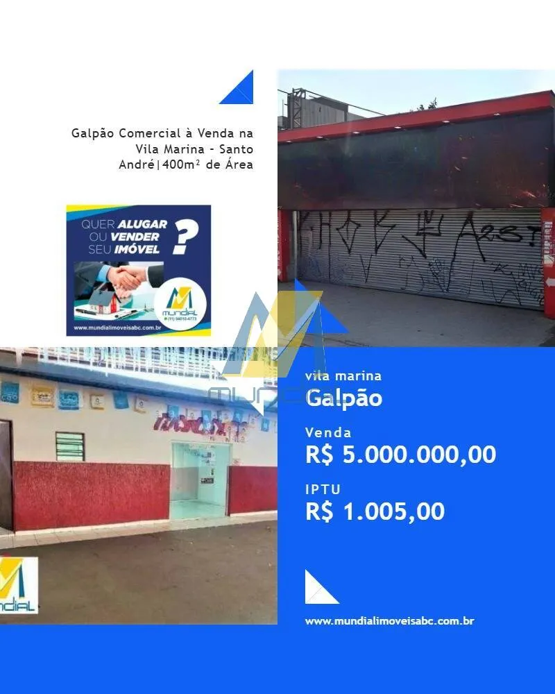 Foto do imóvel Galpão Comercial à Venda na Vila Marina - Santo André|400m² de Área
