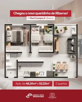 Imagem Apartamento com 2 Quartos à Venda, 48340 metros em Turu - São Luís