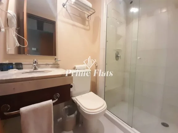 Imagem Flat disponível para locação no Wyndham Ibirapuera II, com 45m², 2 dormitórios e 1 vaga