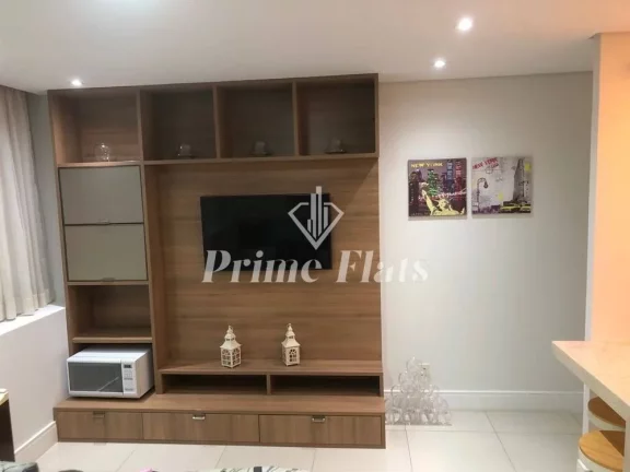 Imagem Flat disponível para locação no Transamérica Prime International Plaza no Jardim Paulista, com 45m², 1 dormitório e 1 vaga