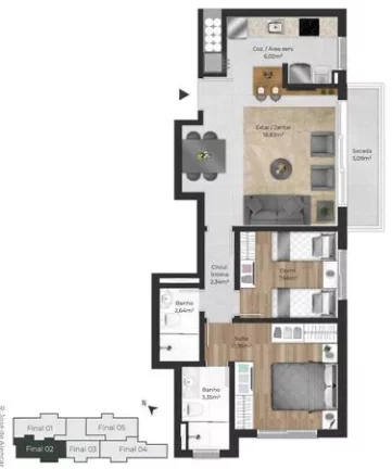 Imagem Apartamento com 2 Quartos à Venda, 75 m² em Menino Deus - Porto Alegre