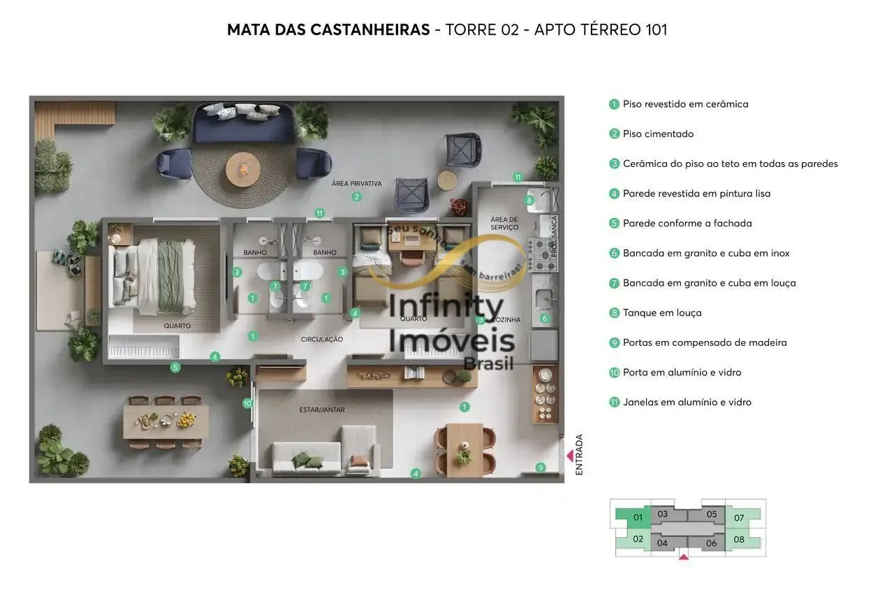 Imagem MATA DAS CASTANHEIRAS - Apartamento à venda no bairro Perobas - Contagem/MG