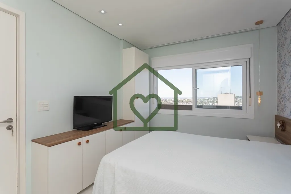 Imagem Apartamento pronto para morar com móveis fixos e eletrodomésticos, composto de sala com sacada abe...