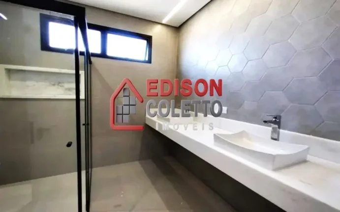 Imagem Excelente casa nova térrea de luxo à venda ou locação, condomínio Villa Bela Vista, na Reserva Jequitibá, Piracicaba-SP.