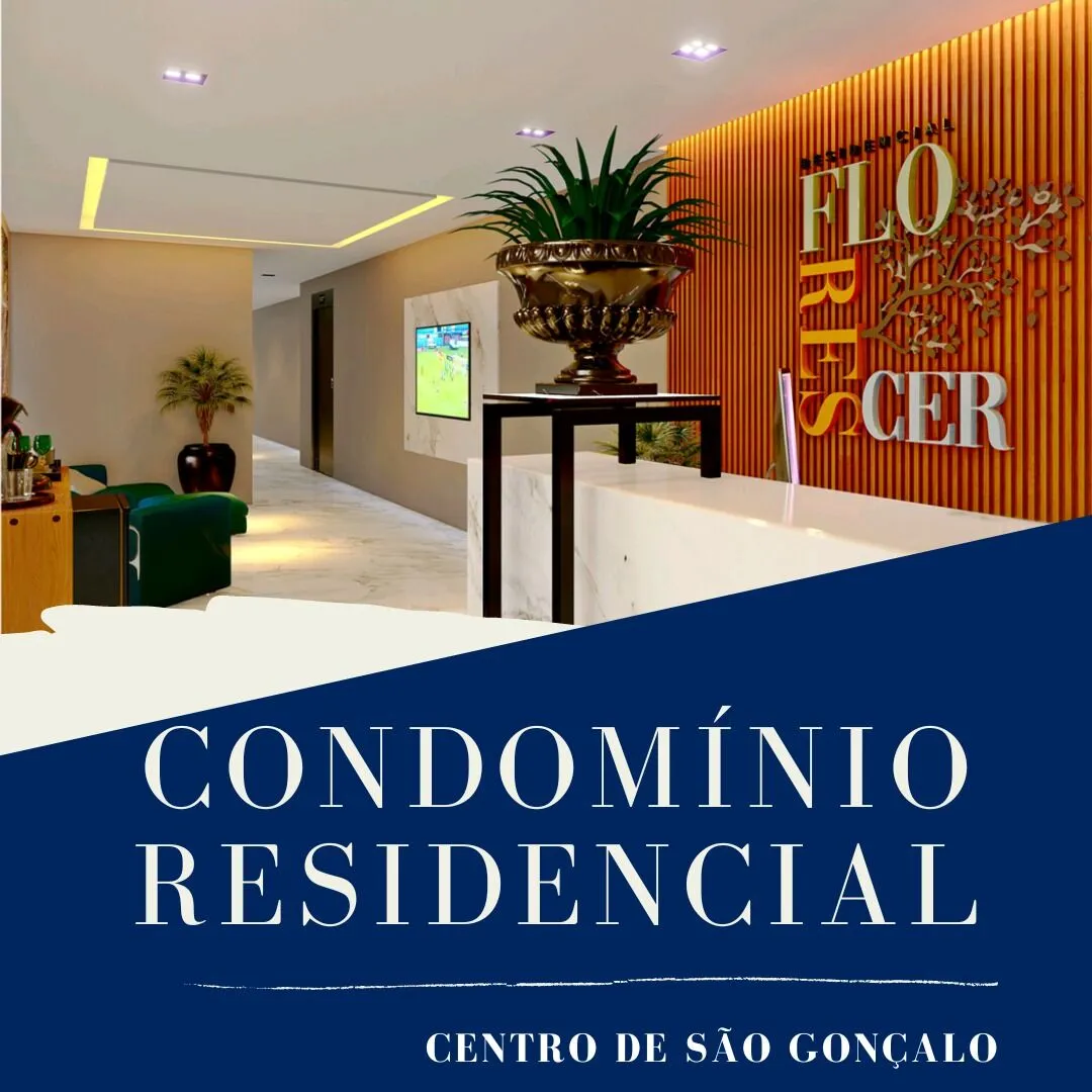Imagem Condomínio Florescer - Lançamento Centro São Gonçalo 2 e 3 Qts, Suíte, Varanda Gourmet a Partir de 264.000,00