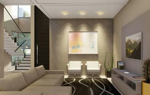 Imagem VENDA DE SOBRADO NO CONDOMÍNIO ARUÃ BRISAS, EM MOGI DAS CRUZES/SP, 298m² com 4 suítes, área gourmet, piscina e garagem para 6 carros. CONSULTE-NOS.
