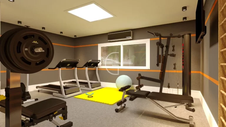 Imagem Apartamento de alto padrão para venda no América em Joinville, com uma área de lazer completa e totalmente mobiliada e decorada.