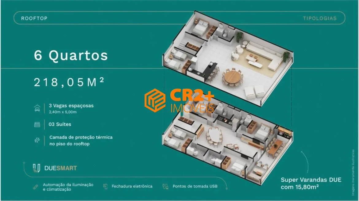 Imagem ROOFTOP EXCLUSIVO À BEIRA-MAR DA PRAIA DOS CARNEIROS - 218²m