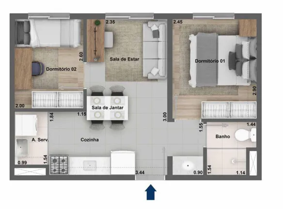 Imagem Apartamento com 2 Quartos à Venda, 38 m² em Vila Norma - São Paulo