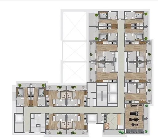 Imagem Com vista para o Campo Belo, Brooklin e Moema, um empreendimento com arquitetura contemporânea e or...