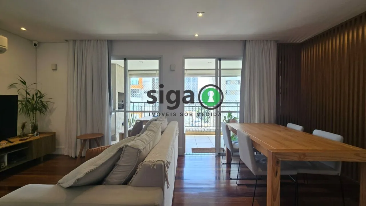 Imagem Apartamento sofisticado de 95m² no Brooklin com varanda gourmet e sol da manhã!!