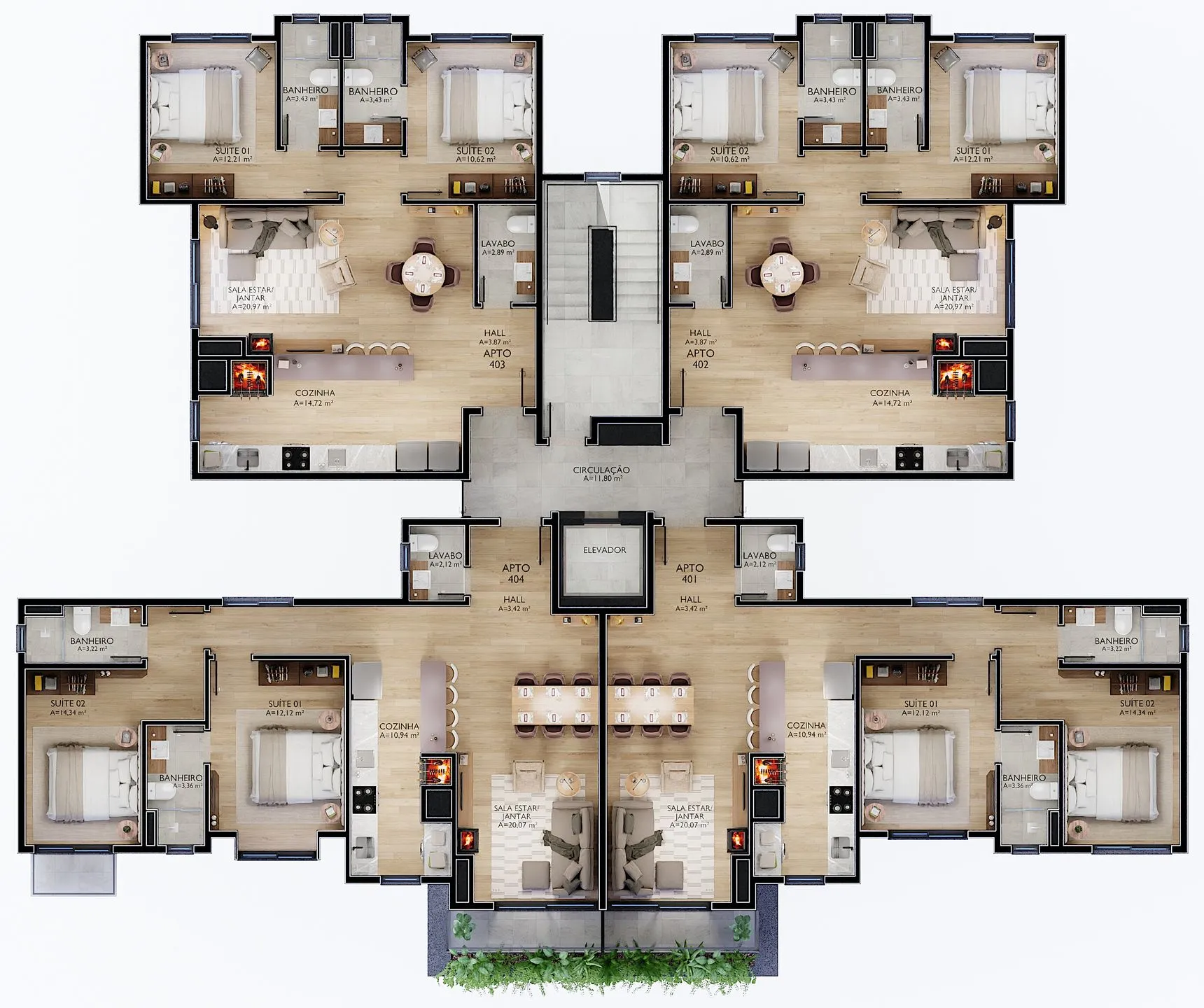 Imagem Apartamento à venda em Gramado, Centro, com 2 quartos, 97.35m2