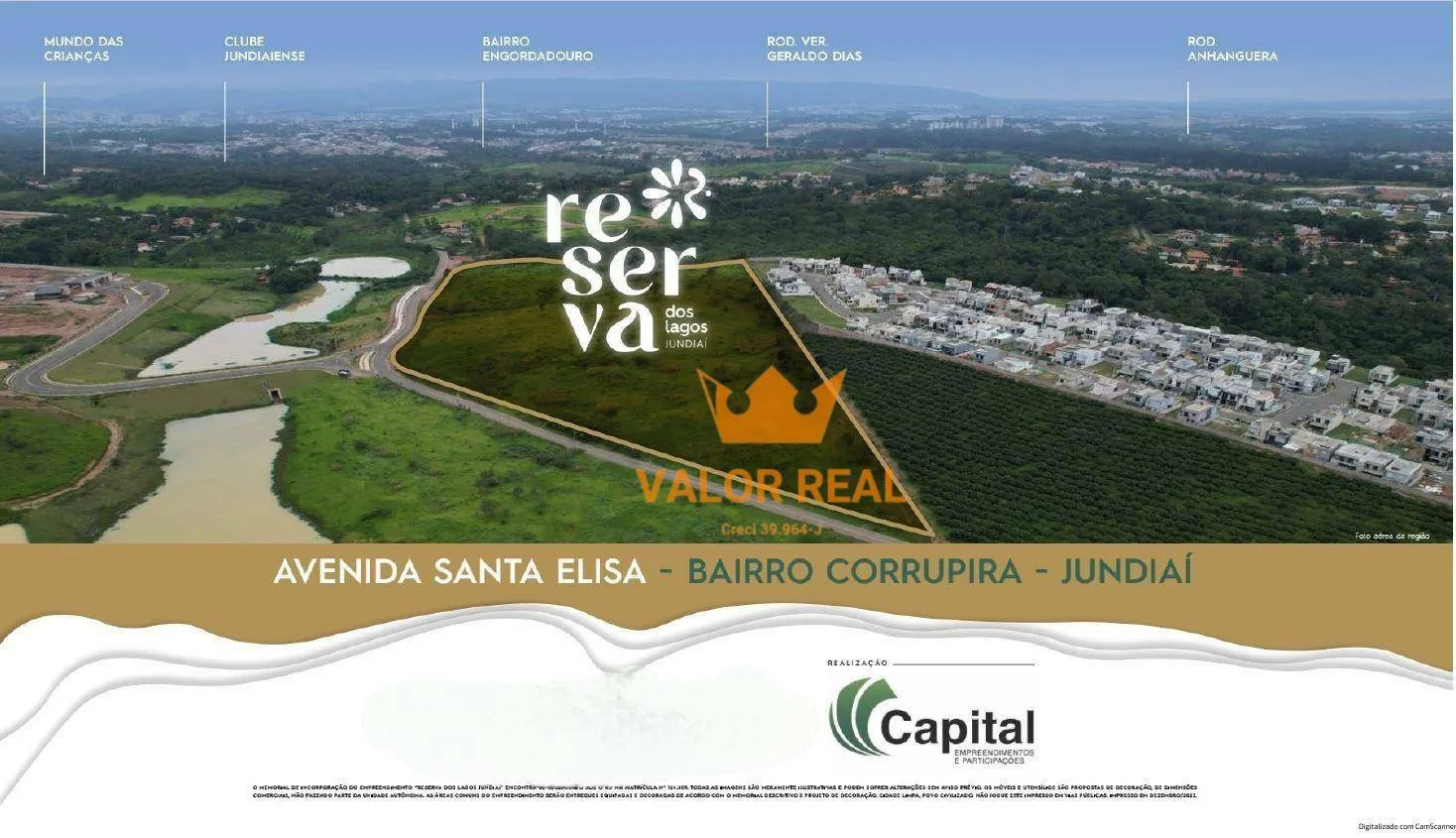 Imagem Lançamento. Seu Sonho, Seu Lugar: Loteamento Reserva dos Lagos. Lotes a partir de 150 m2, R$ 287 mil parcelados. Pagto a vista com desconto.