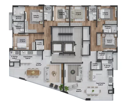Imagem Riverside 01 - Apartamento à venda no bairro Centro - Itapema/SC