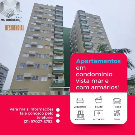 Imagem Apartamento à venda no Recreio dos Bandeirantes, Rio de Janeiro-RJ: 2 quartos, 1 suíte, 1 sala, 2 banheiros, 1 vaga, prédio com lazer
