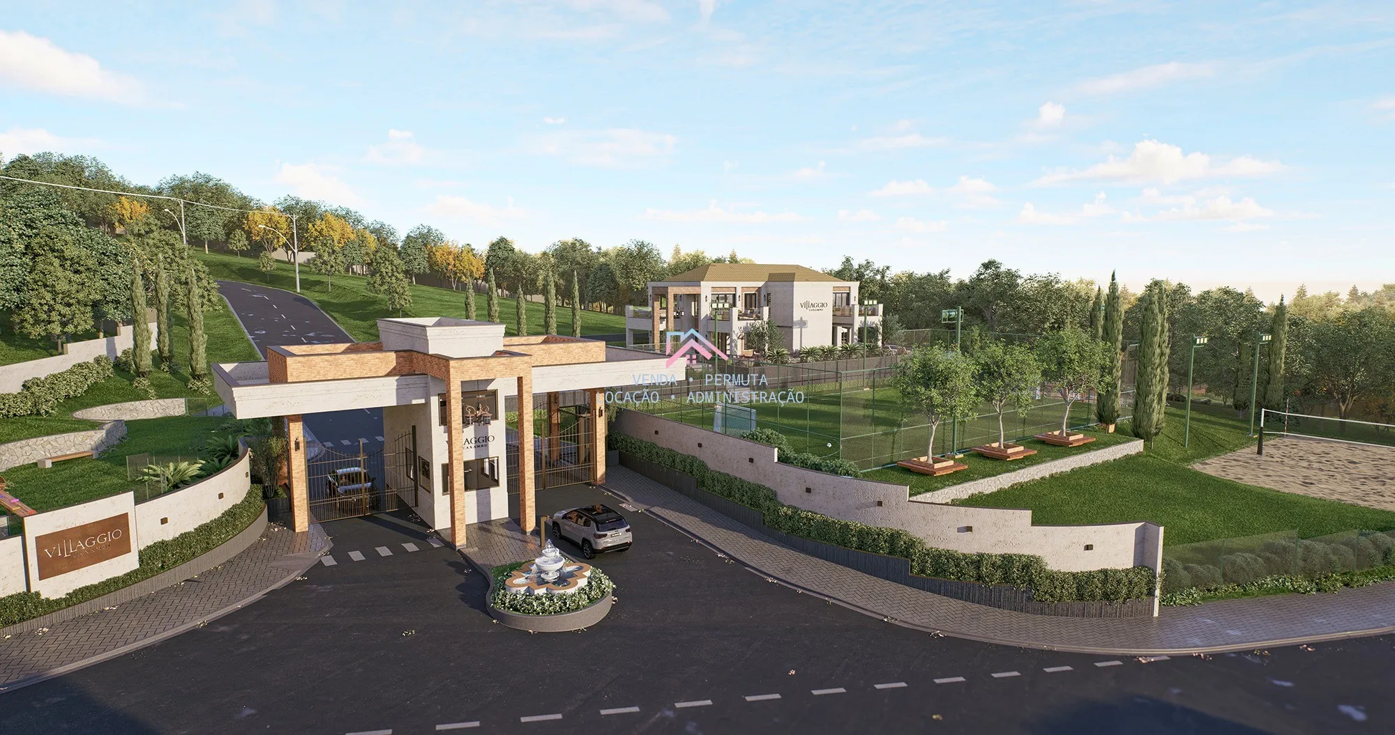 Imagem Terrenos à venda condomínio Villaggio Caxambu - Lotes à partir 1000 m2 - Bairro Caxambu - Jundiaí -