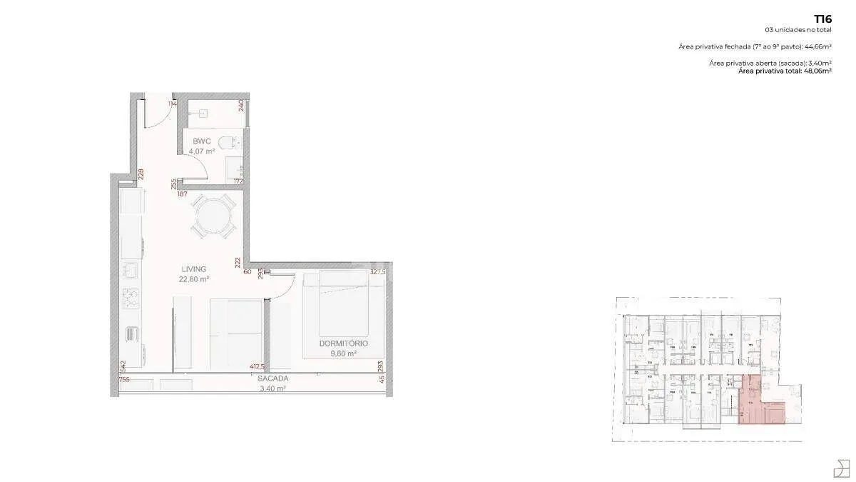 Imagem Apartamento à venda com 1 Dormitório, 47,81m² em Centro Florianópolis