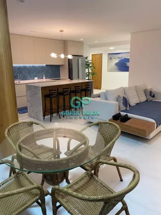 Imagem 3 dormitórios sendo 1 suíte, 3 banheiros, cozinha integrada com sala ampla, para 2 ambientes com sacada, finamente mobiliado.